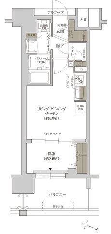 ソルプレサンス 三国レジデンス 間取り Cタイプ