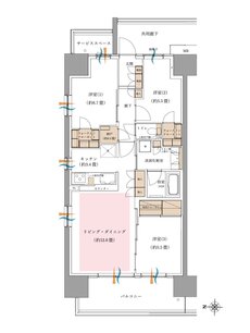 オハナ 東鷲宮フロント 間取り A type