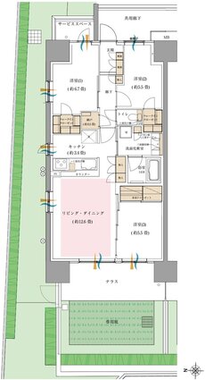 オハナ 東鷲宮フロント 間取り Ag type