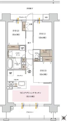 プレサンス ロジェ 博多STATION NORTH 間取り Dタイプ