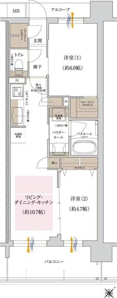 プレサンス ロジェ 博多STATION NORTH 間取り G’タイプ