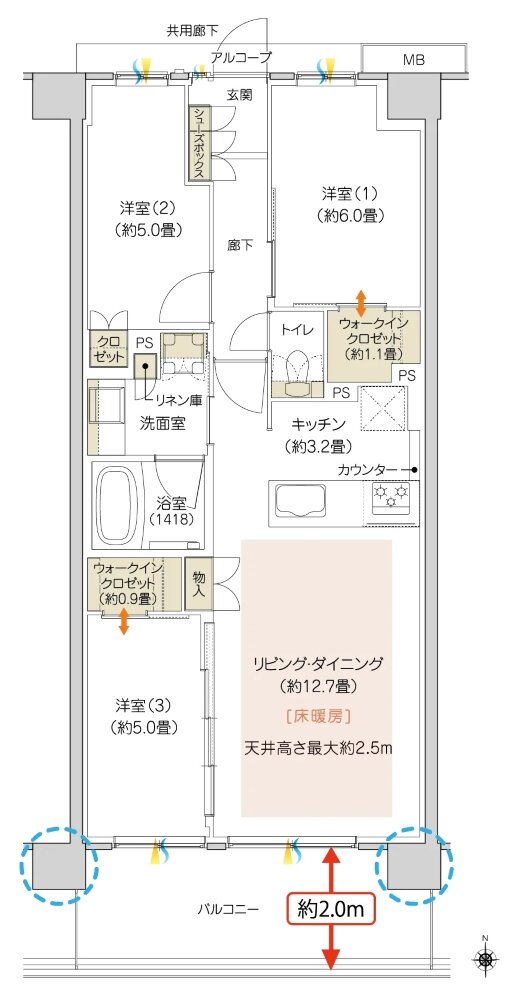 ハイムスイート京都 太秦天神川 間取り B9 TYPE