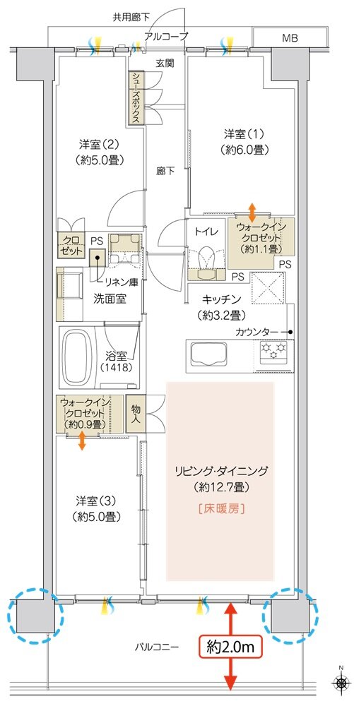 ハイムスイート京都 太秦天神川 間取り B9 TYPE