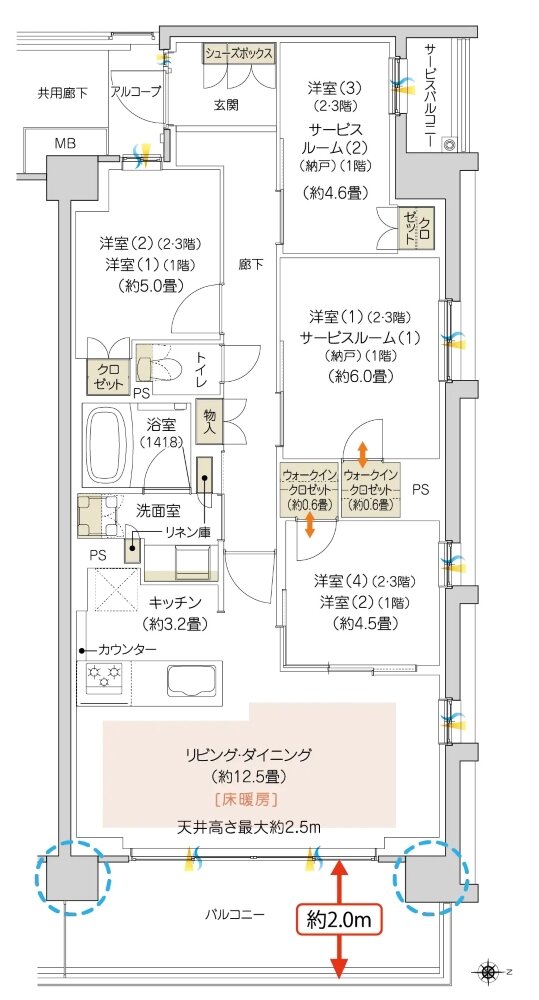 ハイムスイート京都 太秦天神川 間取り C7 TYPE