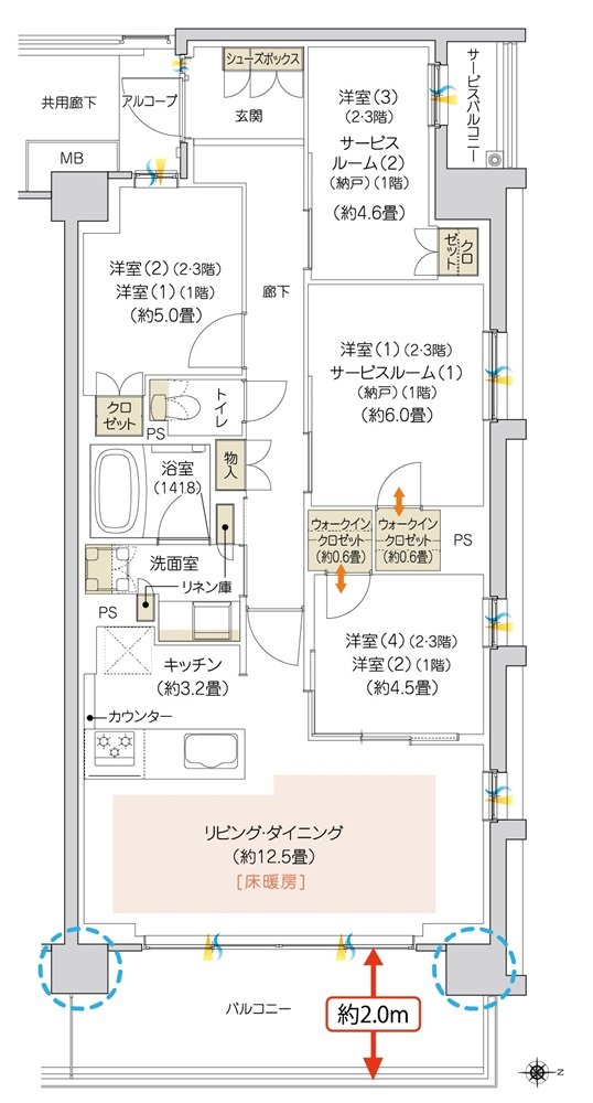 ハイムスイート京都 太秦天神川 間取り C7 TYPE