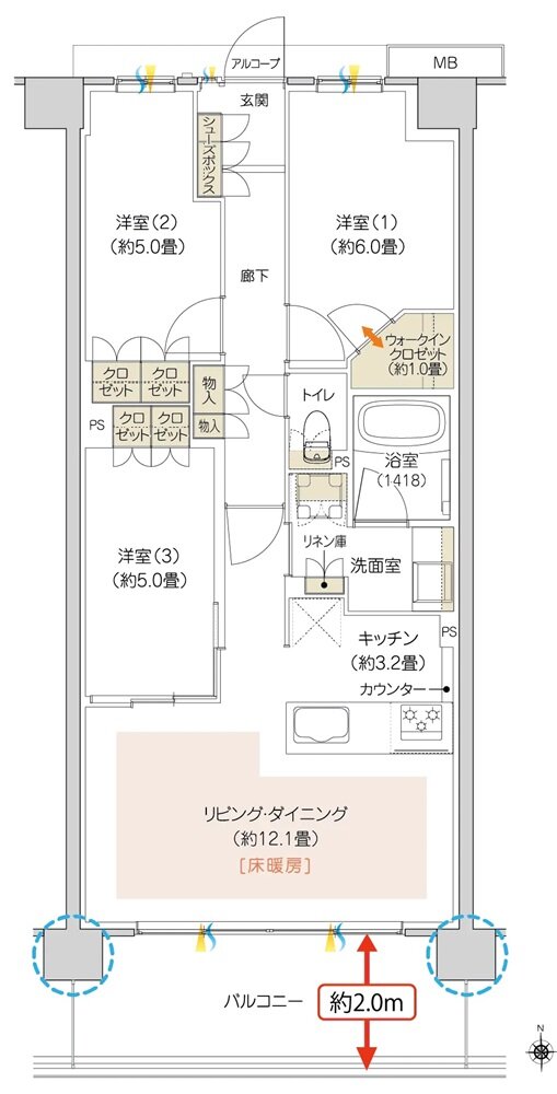 ハイムスイート京都 太秦天神川 間取り B5 TYPE