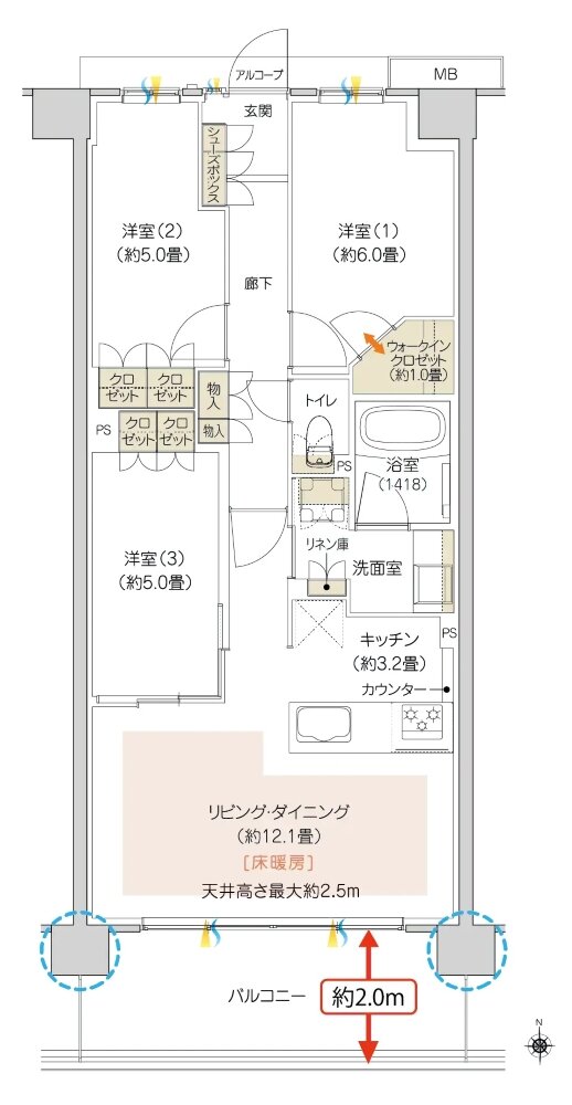ハイムスイート京都 太秦天神川 間取り B5 TYPE