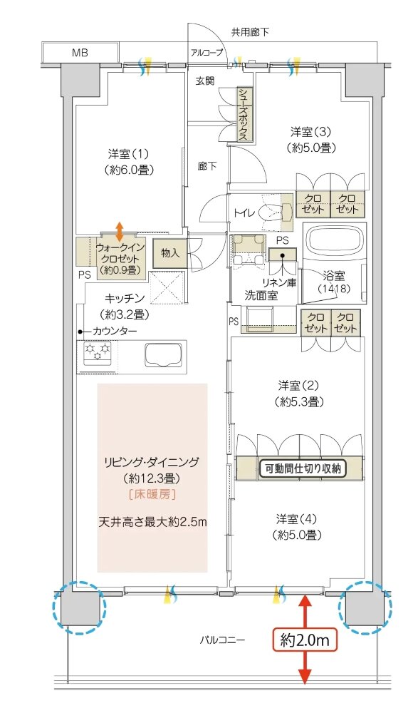 ハイムスイート京都 太秦天神川 間取り C4 TYPE