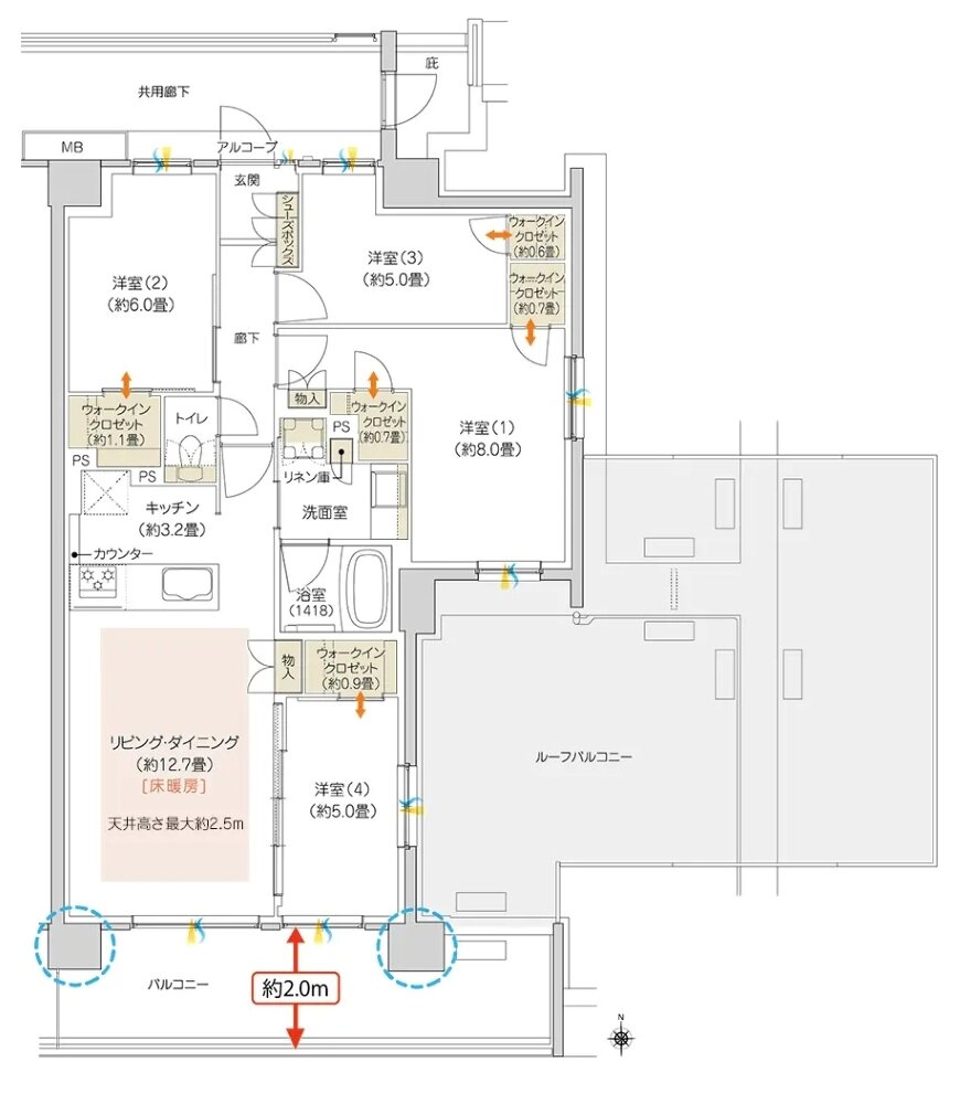 ハイムスイート京都 太秦天神川 間取り B18r TYPE