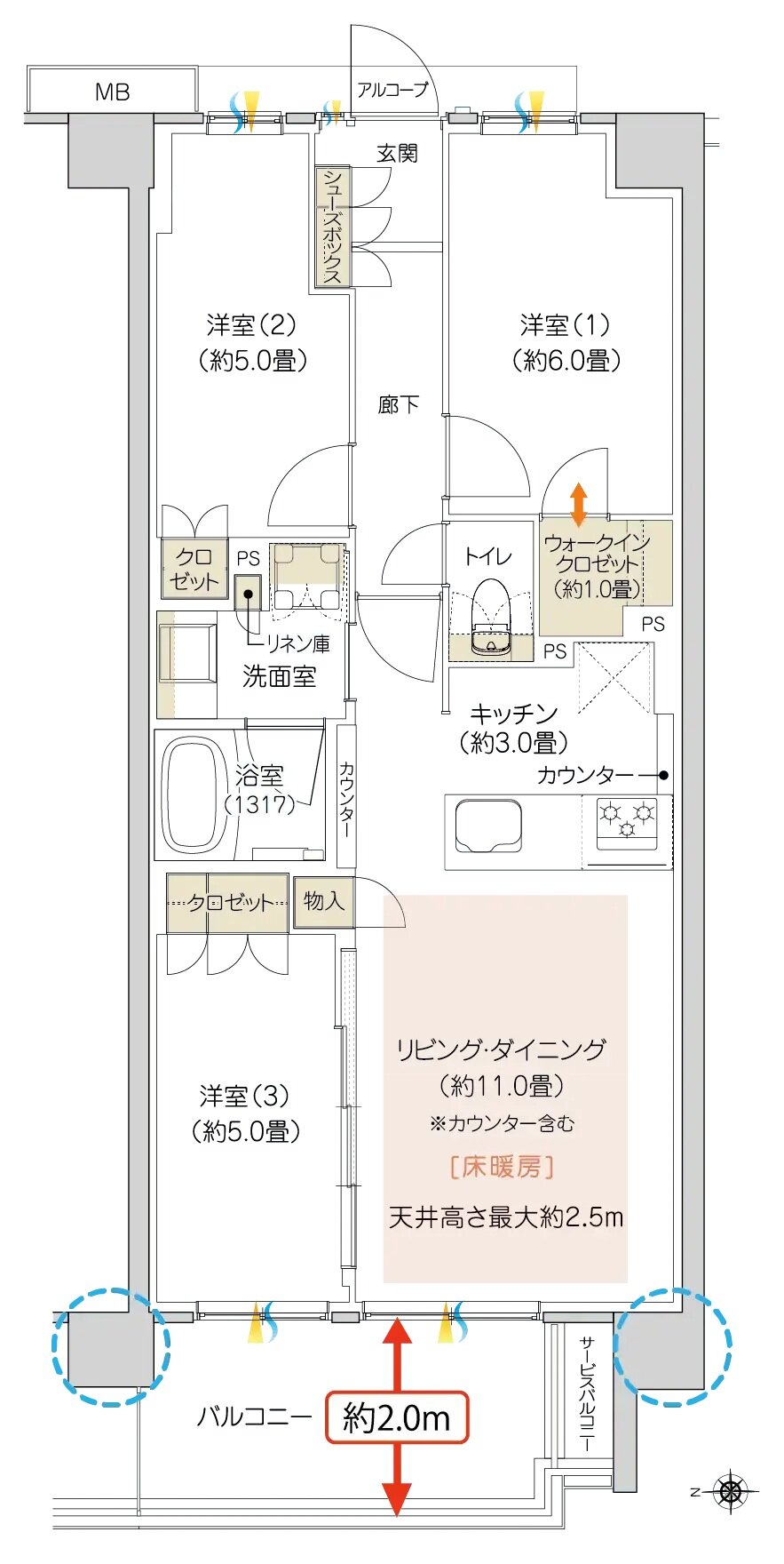 ハイムスイート京都 太秦天神川 間取り A12 TYPE