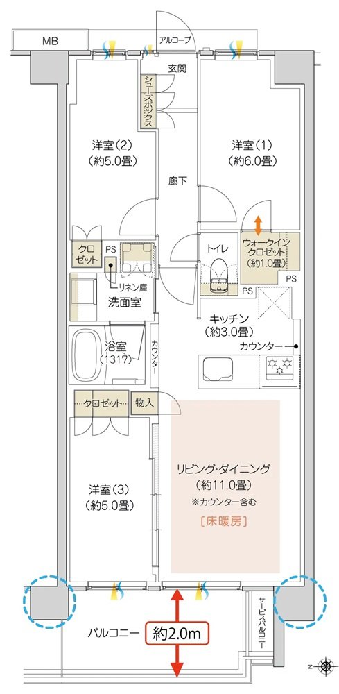 ハイムスイート京都 太秦天神川 間取り A12 TYPE