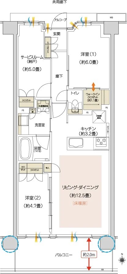 ハイムスイート京都 太秦天神川 間取り B11 TYPE