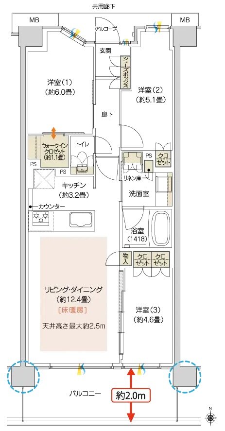 ハイムスイート京都 太秦天神川 間取り B16 TYPE
