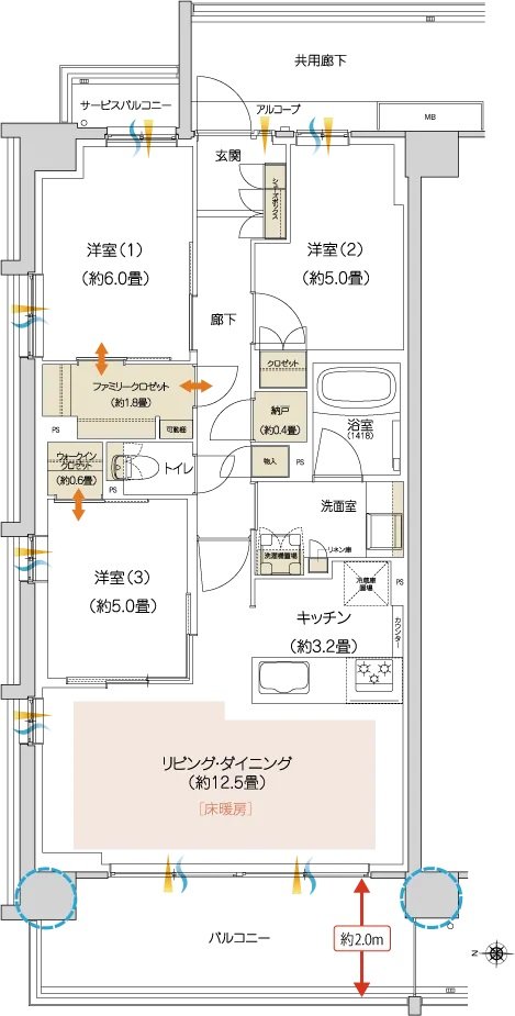 ハイムスイート京都 太秦天神川 間取り A1 TYPE