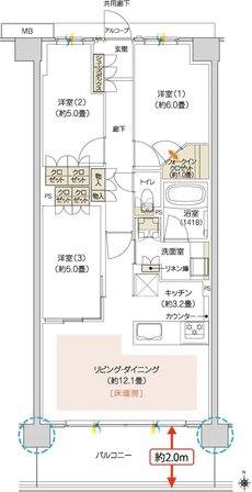 ハイムスイート京都 太秦天神川 間取り B6 TYPE