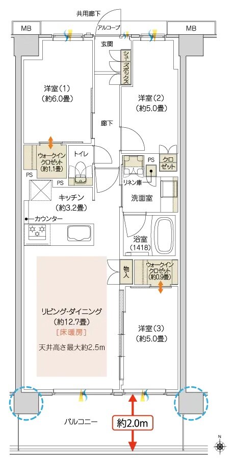 ハイムスイート京都 太秦天神川 間取り B17 TYPE