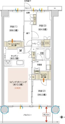 ハイムスイート京都 太秦天神川 間取り C3 TYPE