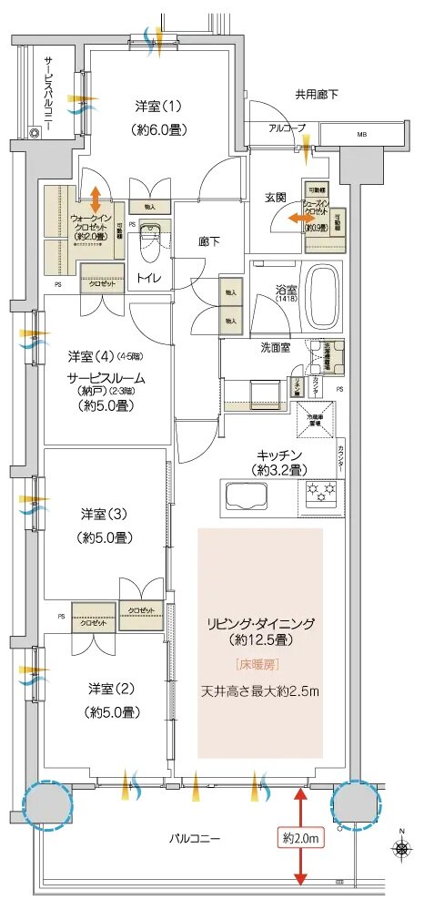 ハイムスイート京都 太秦天神川 間取り B1 TYPE