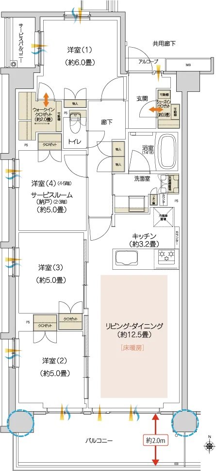 ハイムスイート京都 太秦天神川 間取り B1 TYPE