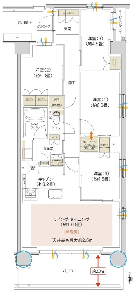 ハイムスイート京都 太秦天神川 間取り B20 TYPE