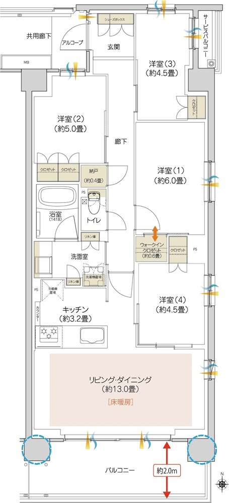 ハイムスイート京都 太秦天神川 間取り B20 TYPE