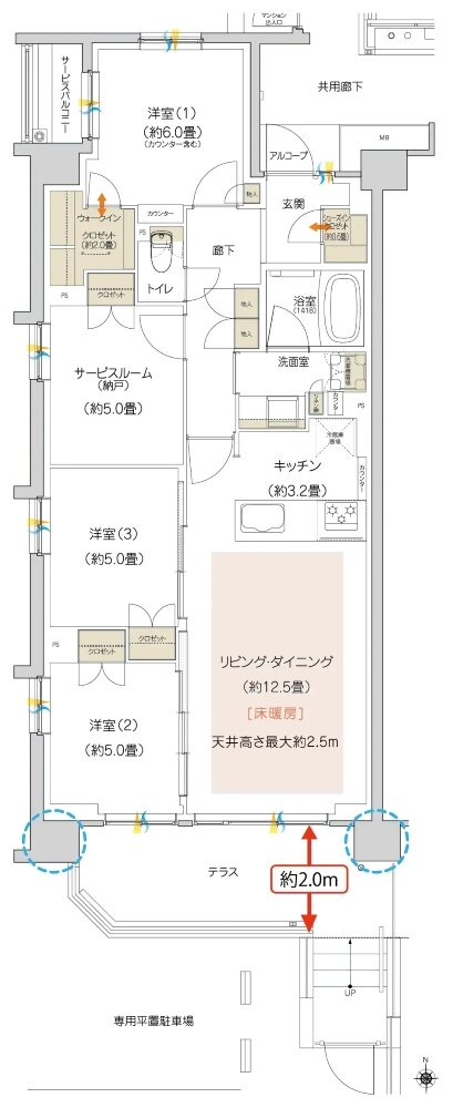 ハイムスイート京都 太秦天神川 間取り B1g TYPE