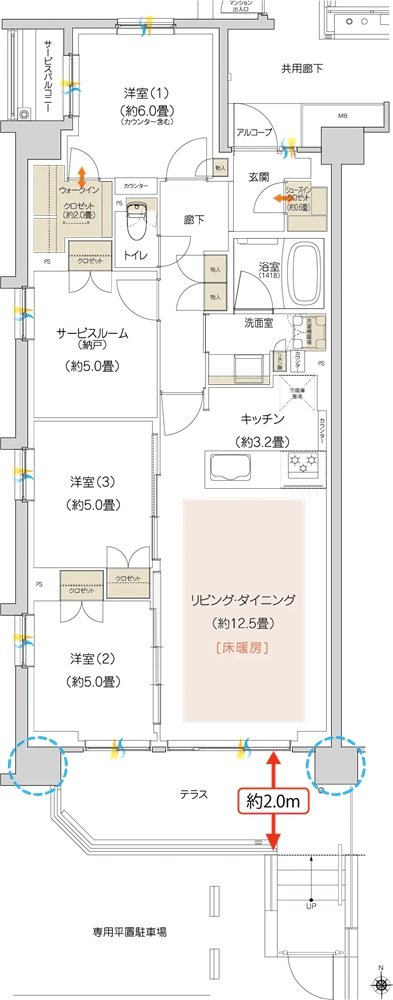 ハイムスイート京都 太秦天神川 間取り B1g TYPE