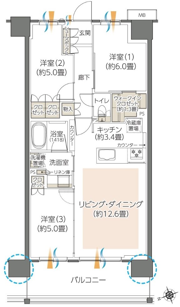 ハイムスイート川崎小島新田 間取り A5 type