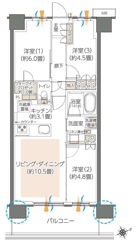 ハイムスイート川崎小島新田 間取り B5 type