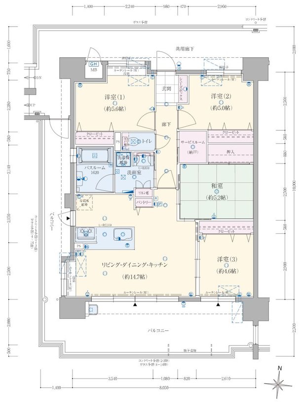 アメイズ直方中央プレミアム 間取り A type