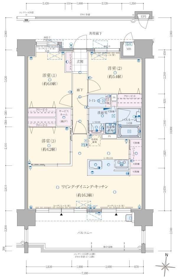 アメイズ直方中央プレミアム 間取り B type