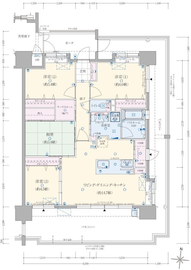 アメイズ直方中央プレミアム 間取り E type