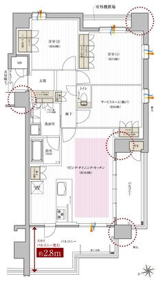 レ・ジェイド西宮甲子園 間取り WI type