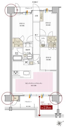 レ・ジェイド西宮甲子園 間取り EF type
