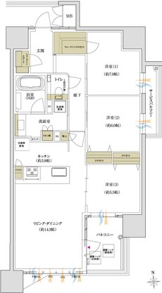 MATSUE THE TOWER 間取り Fp type