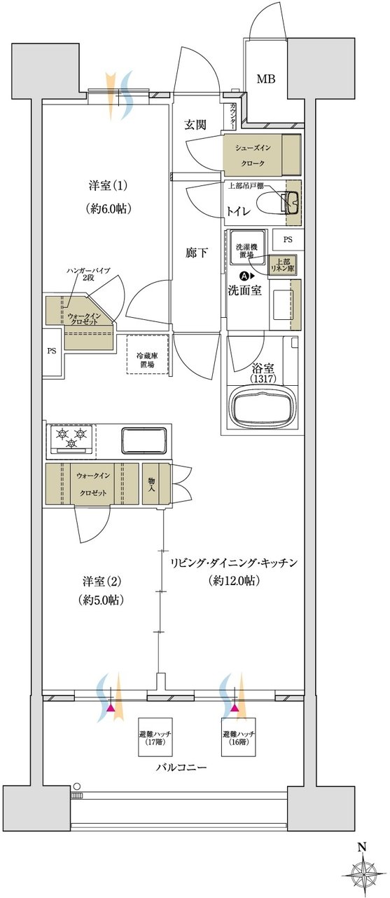 MATSUE THE TOWER 間取り Cp type