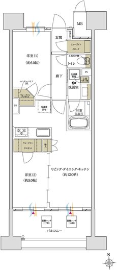 MATSUE THE TOWER 間取り Cp type