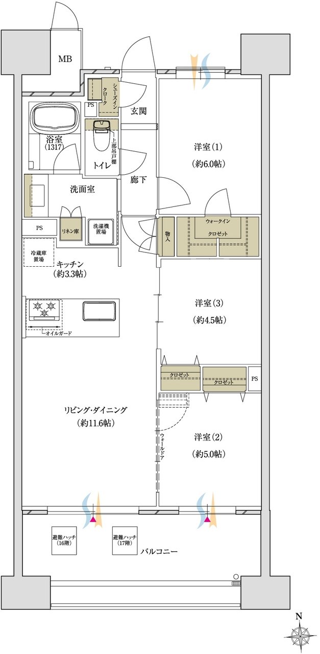 MATSUE THE TOWER 間取り Dp type