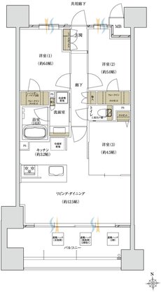 MATSUE THE TOWER 間取り B type
