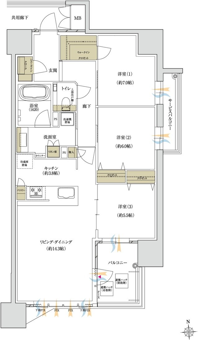 MATSUE THE TOWER 間取り F type