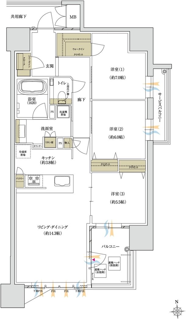 MATSUE THE TOWER 間取り F type