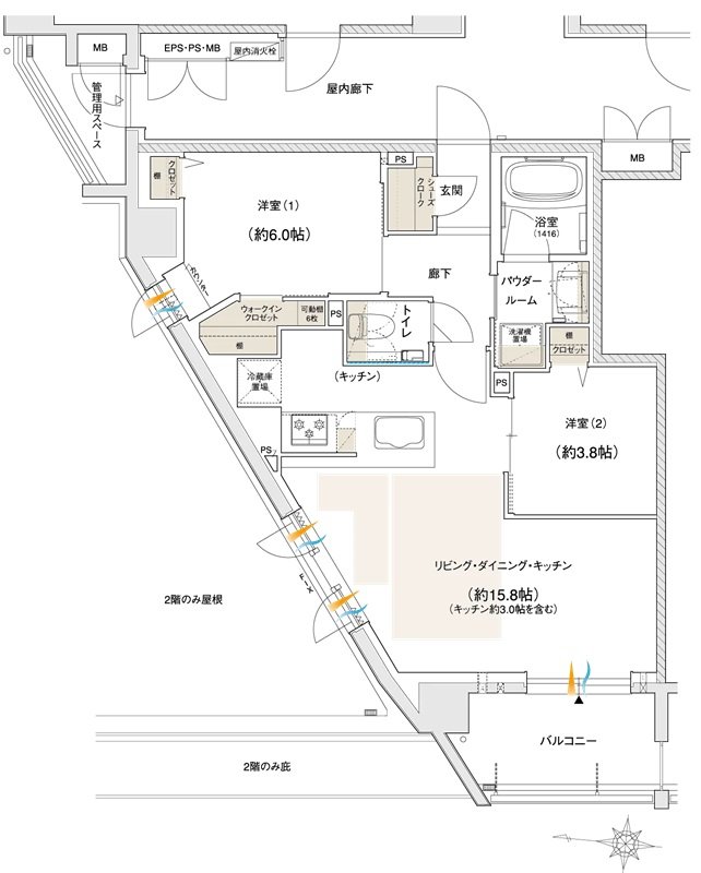 ユニハイム小岩 間取り Aタイプ MENU PLAN 02