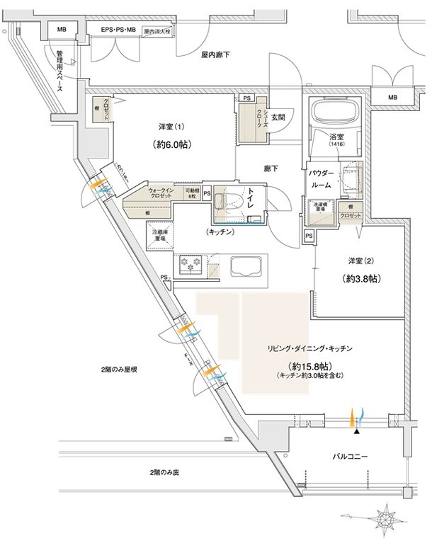 ユニハイム小岩 間取り Aタイプ MENU PLAN 02