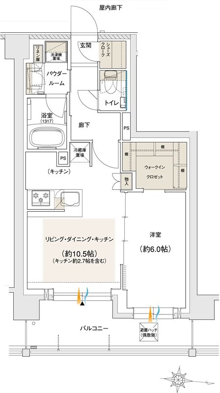 ユニハイム小岩 間取り Dタイプ MENU PLAN 02