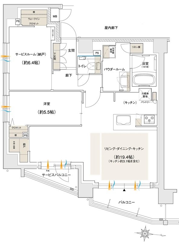ユニハイム小岩 間取り Eタイプ MENU PLAN 01