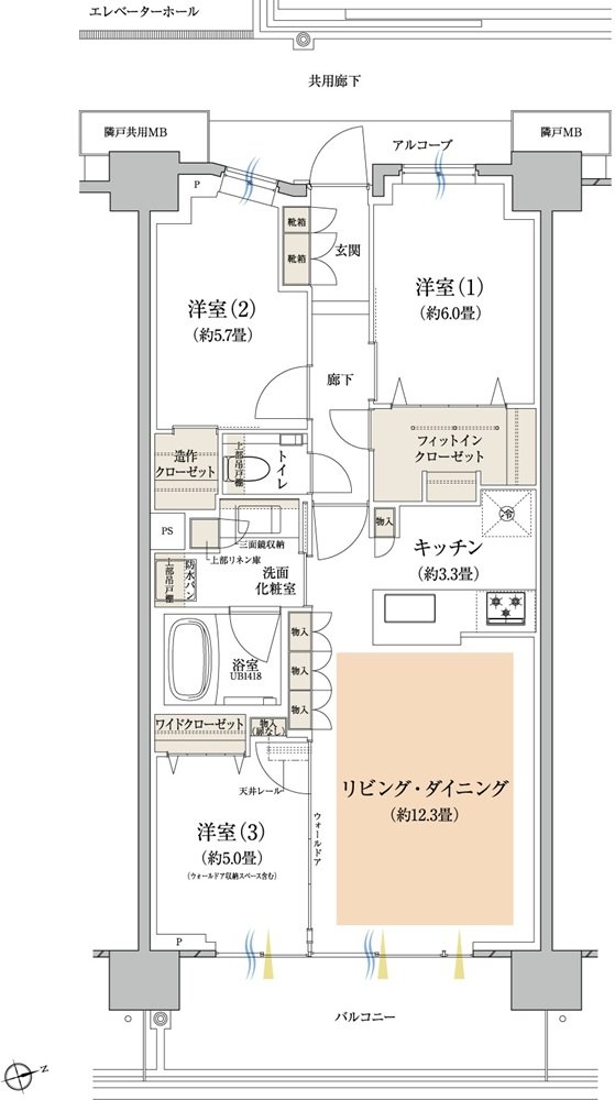 プラウドシティ所沢 間取り D6 type