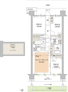 プラウドシティ所沢 間取り B2t type