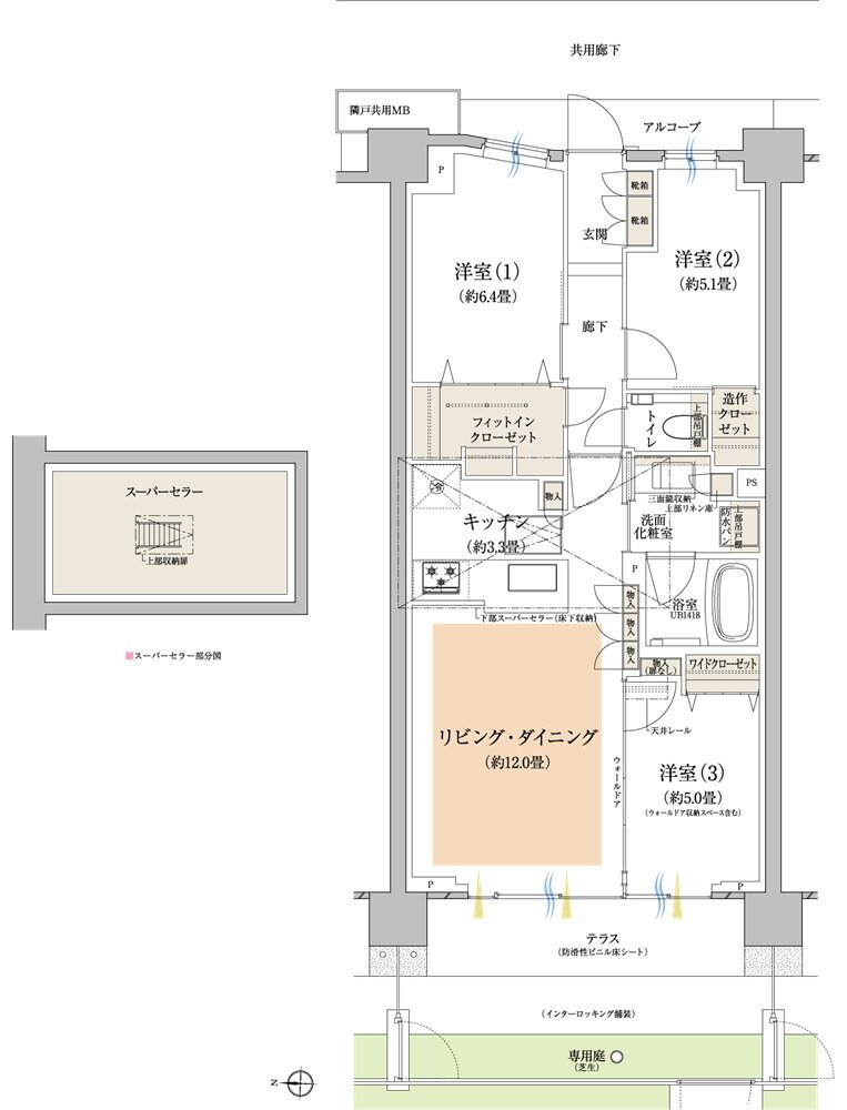 プラウドシティ所沢 間取り B4t type