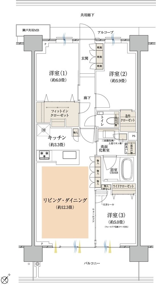 プラウドシティ所沢 間取り D2 type