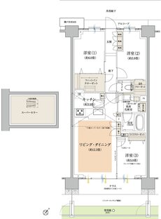 プラウドシティ所沢 間取り D2t type